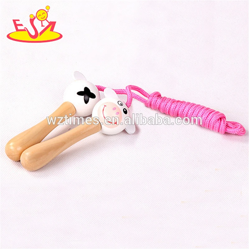 wholesale newly wooden jumping rope toys new fashionable wooden jumping rope toys W01A123