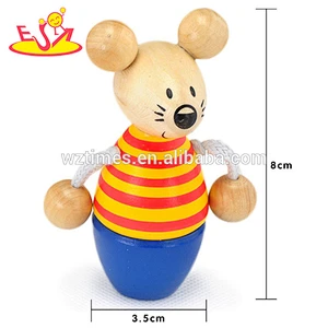 2017 wholesale parent-child interaction wooden animal bowling toy W01A138