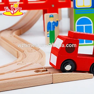 wholesale most popular kids wooden model railway for sale as holiday gift W04C045