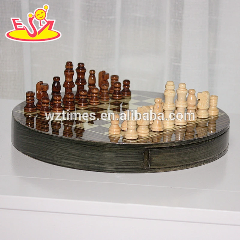 2017 Wholesale cheap kids wooden chess game best wooden chess game W11A054