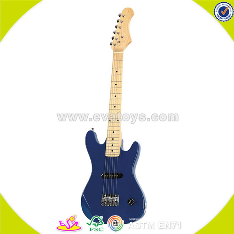 wholesale high quality kids wooden toy guitar hot sale baby wooden toy guitar W07H010