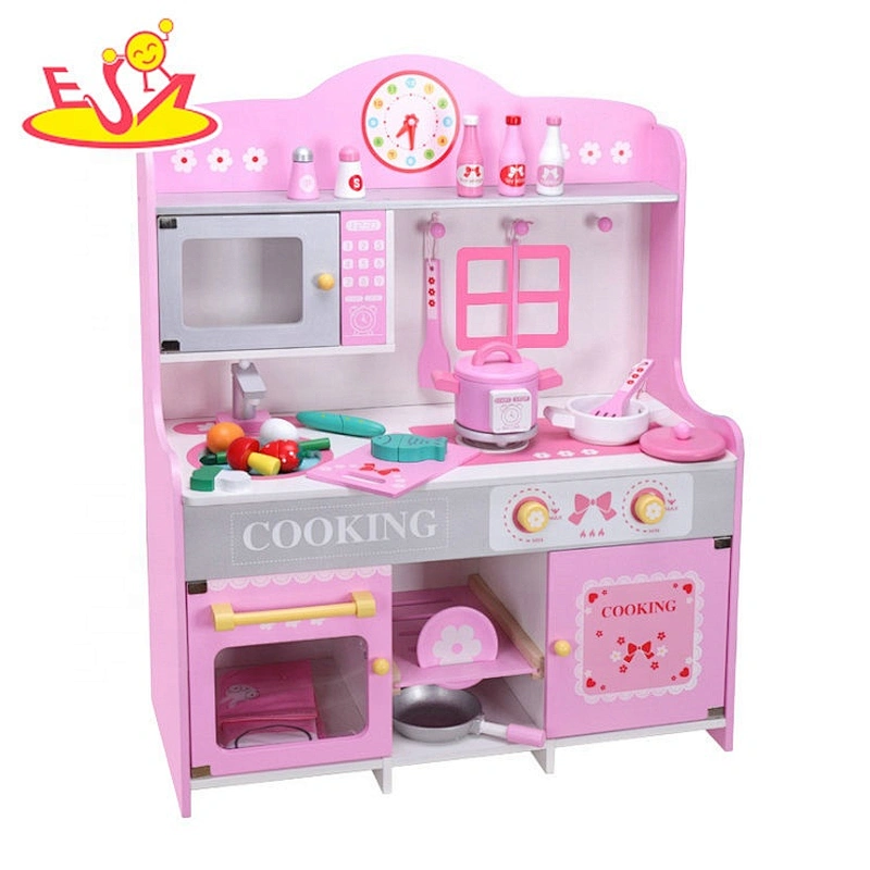 2019 Amazon hot selling kids wooden cooking playsets toys for pretend W10C468