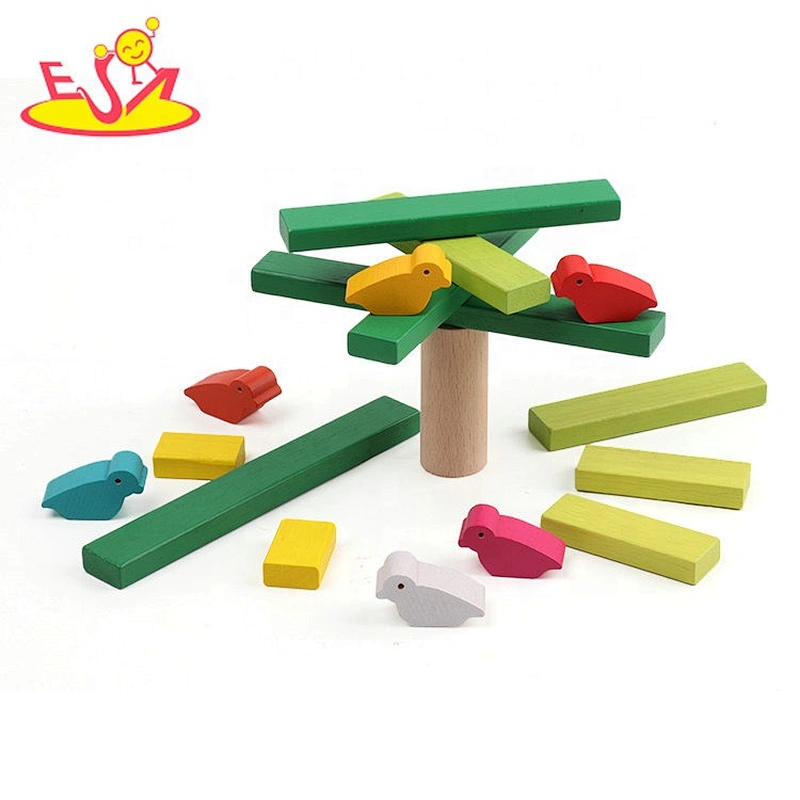 2019 New fashion educational wooden balancing tree building blocks for kids W13D219