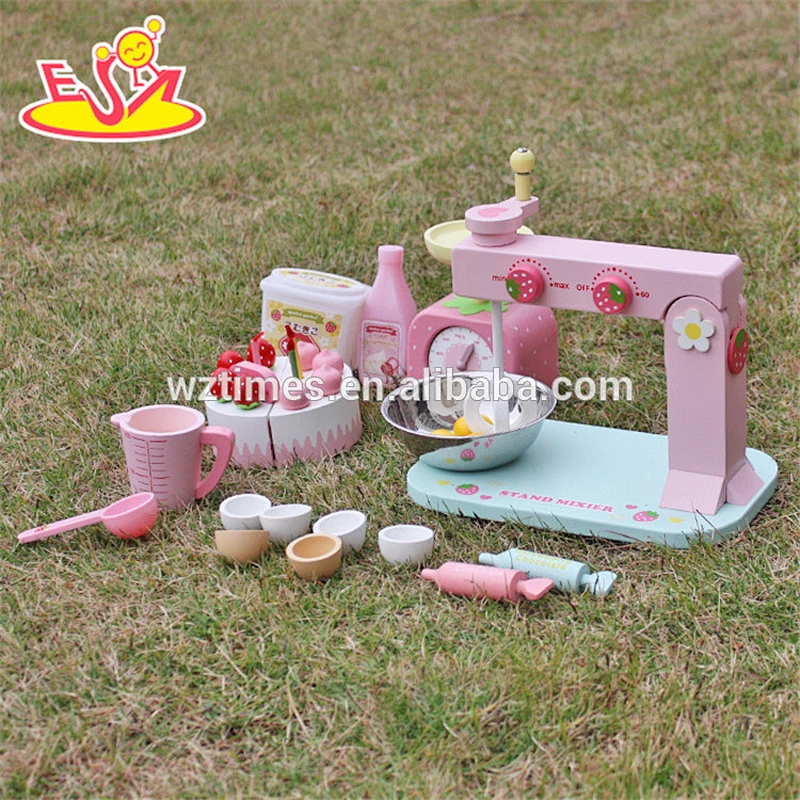 wholesale kids making wooden toy cake set for pretend play W10D013