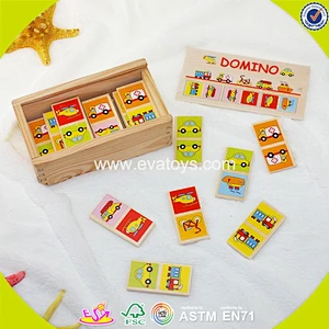 Wholesale intelligent wooden domino bricks toy interesting toddler wooden domino bricks toy bring fun W15A011A