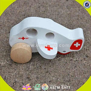 wholesale cartoon wooden plane shape car toy for children W04A143