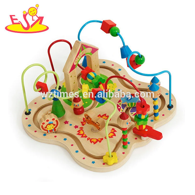 Wholesale hot sale amusement park wooden beads game toy for kids W11B164