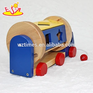 New design educational children wooden blocks car toy for sale W04A294