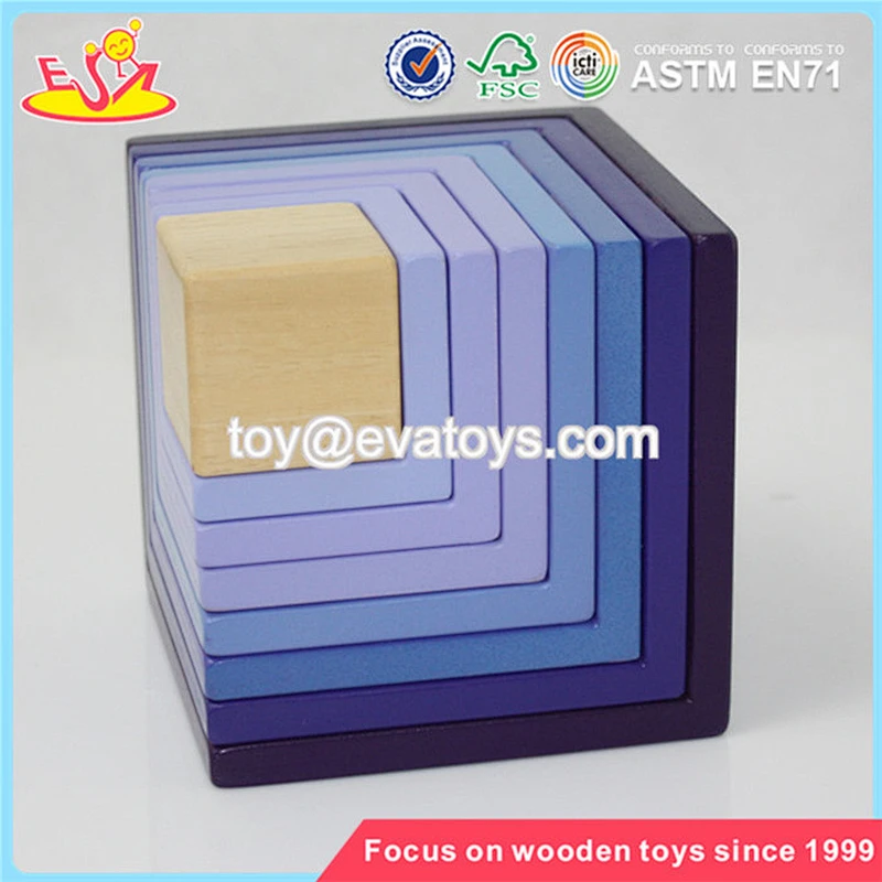Wholesale interesting wooden bricks puzzle toy educational kids wooden bricks puzzle game W02A003