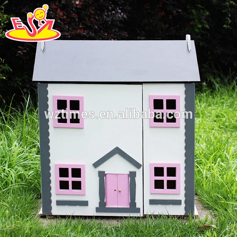 Großhandel Kinder Holz Mini Puppenhaus für Rollenspiel W06A154
