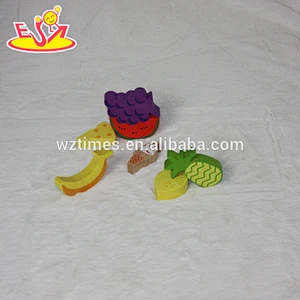wholesale educational fruit shape wooden blocks for babies W14A157
