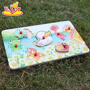 wholesale hottest sale wooden animal magnetic puzzle for children W14M092