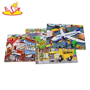 2019 New arrival educational wooden jigsaw puzzle games for children W14C261