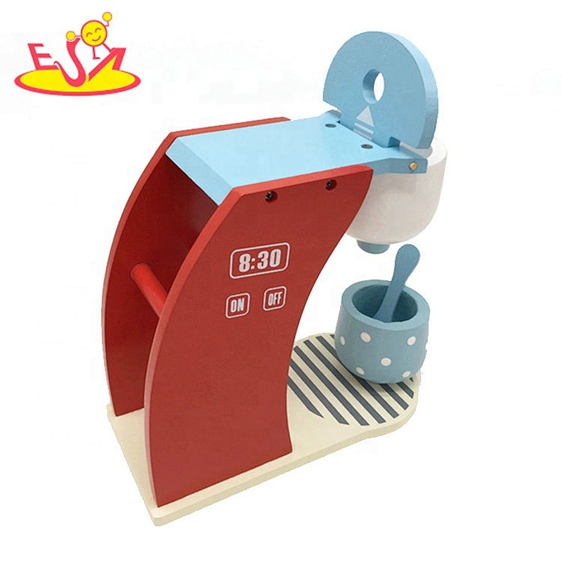 2019 Most popular simulation play wooden coffee machine toy for kids W10D236