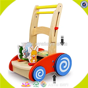 Wholesale children learning walk wooden baby stroller top quality wooden baby stroller W08J002