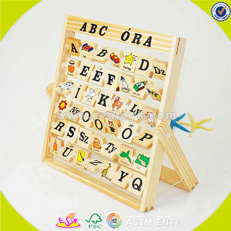 wholesale intelligence toy wooden card toy for kids colorful wooden educational toy W12C003