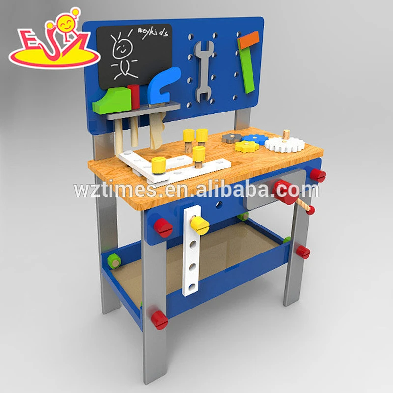 2018 оптовая детей деревянная игрушка workbench новый дизайн ребенка деревянная игрушка workbench дешевые дети деревянная игрушка верстак W03D076A