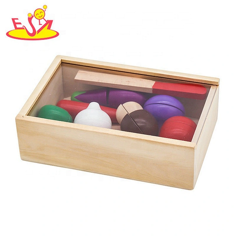 Top fashion children cutting wooden vegetable toys for pretend play W10B268
