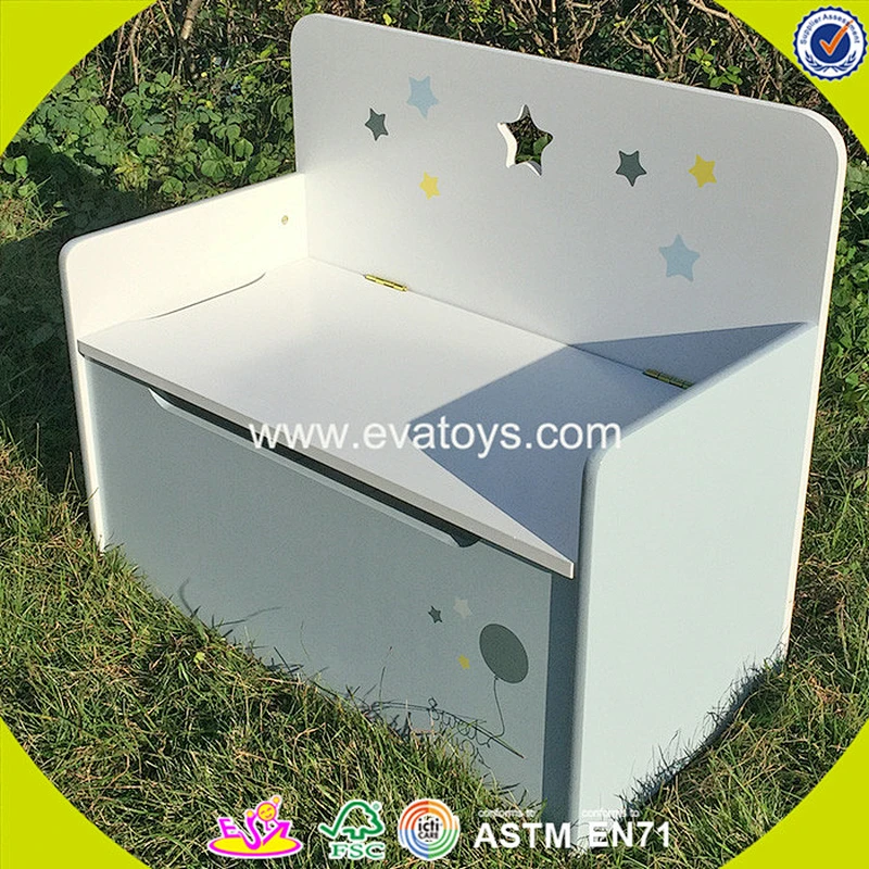 wholesale kids wooden storage box,bench baby wooden storage box W08C136