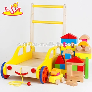 wholesale baby wooden walker toy educational kids wooden walker toy outdoor children wooden walker toy W16E020