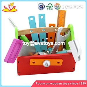 Wholesale intelligent pretend toy wooden tools box toy for training children W03D086