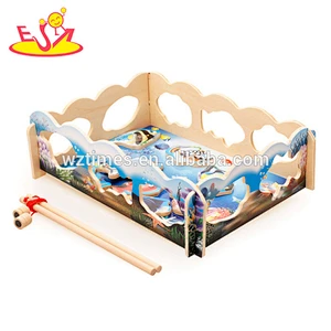 2018 New products baby wooden fishing games funny kids wooden fishing games best children wooden fishing games W01A190