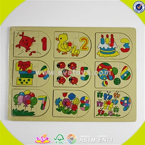 wholesale teaching aid kids wooden letters puzzle toy for sale W14B025