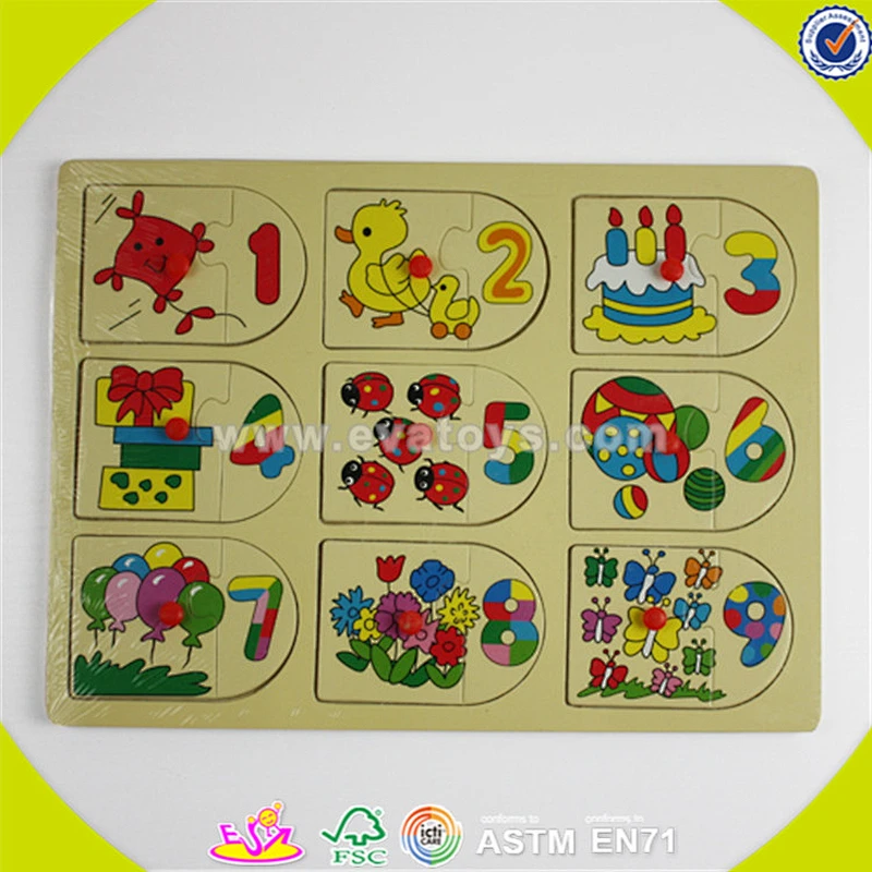 wholesale teaching aid kids wooden letters puzzle toy for sale W14B025