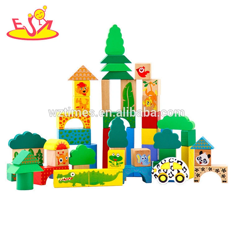 Wholesale 158 pcs baby wooden building bricks sets toy intelligent building bricks sets toy W13B039