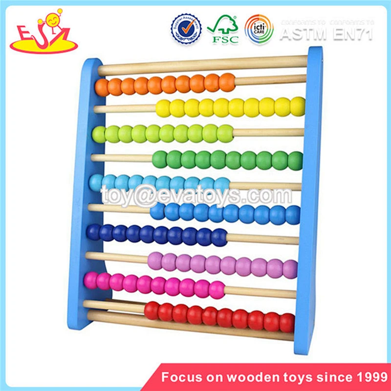 wholesale beautiful wooden abacus toy inexpensive wooden math toy for kids W12A011