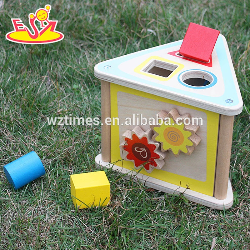 Wholesale blocks recognition wooden puzzle box for kids W12D037