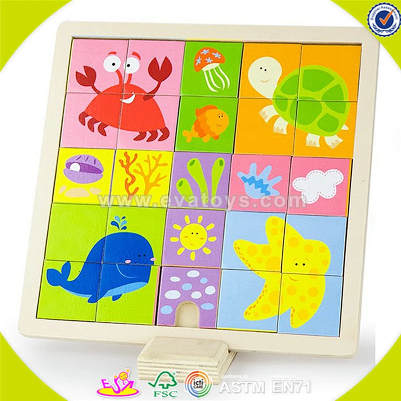 wholesale funny toddler wooden baby puzzle toy best selling educational wooden baby puzzle toy bring fun W14C234