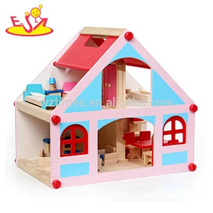 billig billig rosa hölzernes lebensgroßes puppenhaus für kinder
