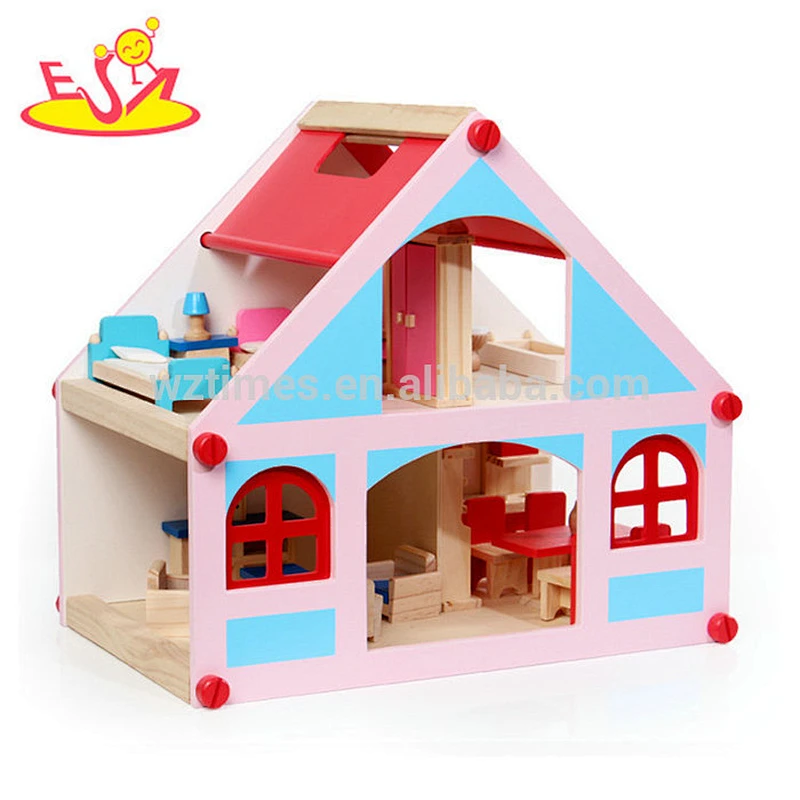 billig billig rosa hölzernes lebensgroßes puppenhaus für kinder