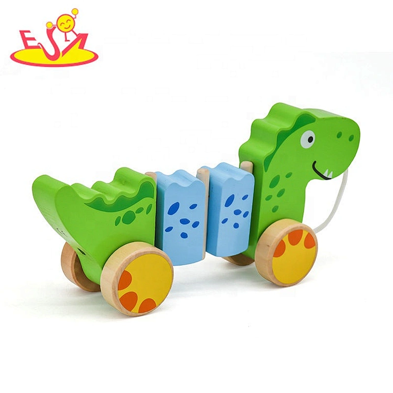 Top sale unicorn shape wooden push toy for education W05C120
