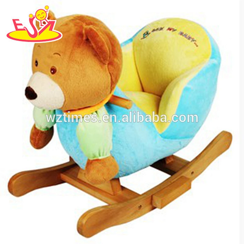 wholesale baby wooden animal kids rocking toy fashioned wooden kids rocking toy W16D078