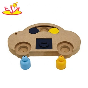 2019 New design interactive wooden dog food puzzle for wholesale W06F114