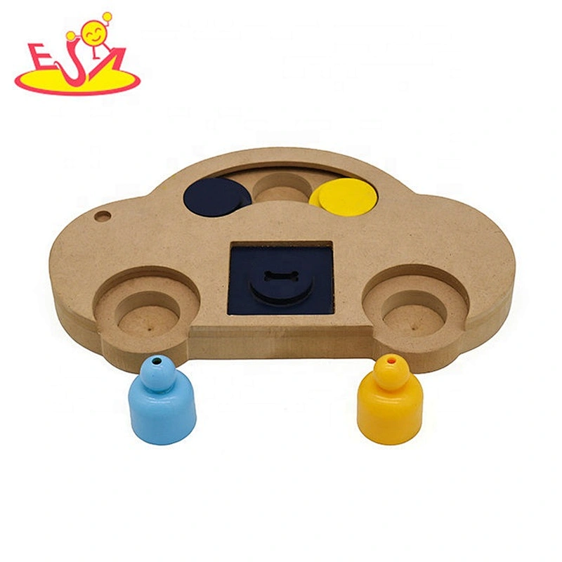 2019 New design interactive wooden dog food puzzle for wholesale W06F114