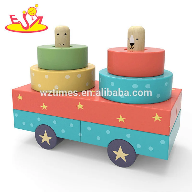 2018 New Original Design educational wooden infant stacking toys W13D177