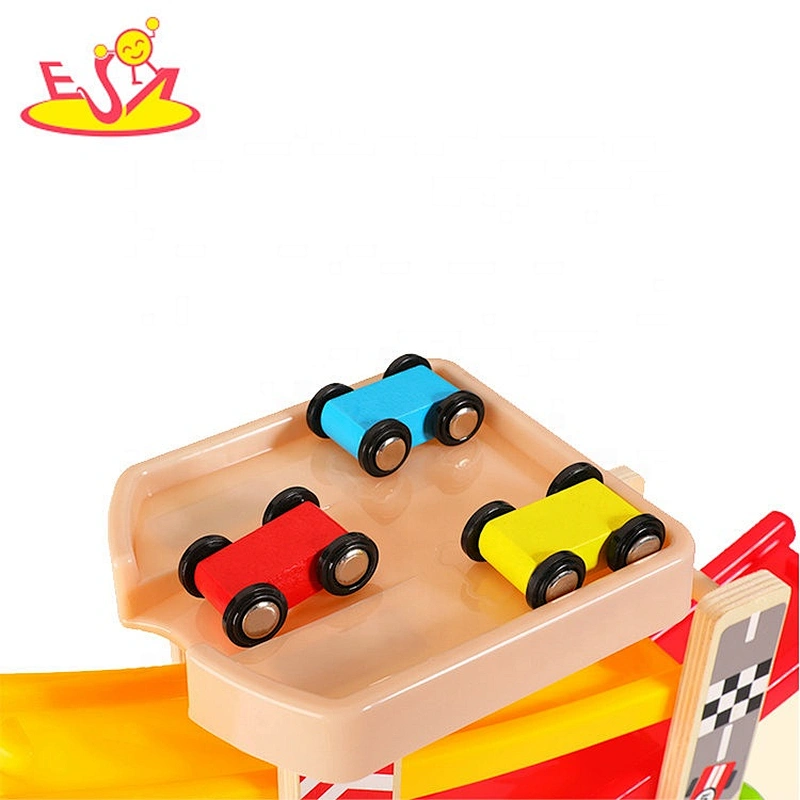 Best design funny kids wooden toy car ramp for education W04E097
