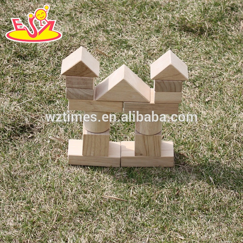 2018 wholesale wooden building block box kid wooden building block box educational wooden building block box W13A086