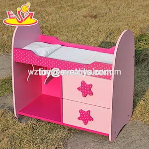 Wholesale pink wooden doll chair for kids lovely toddler wooden doll chair bring fun W08F024