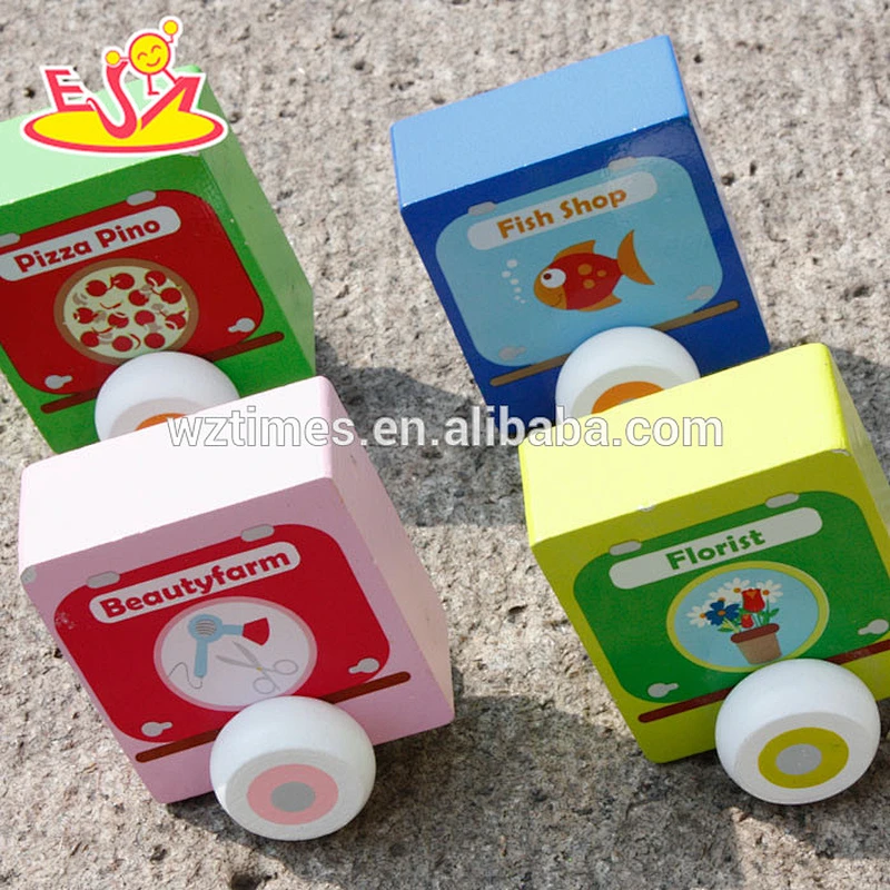 wholesale magnetic wooden baby toy car high quality wooden baby toy car W04A258