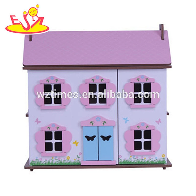 wholesale cheap baby wooden toy house role play children wooden toy house W06A130