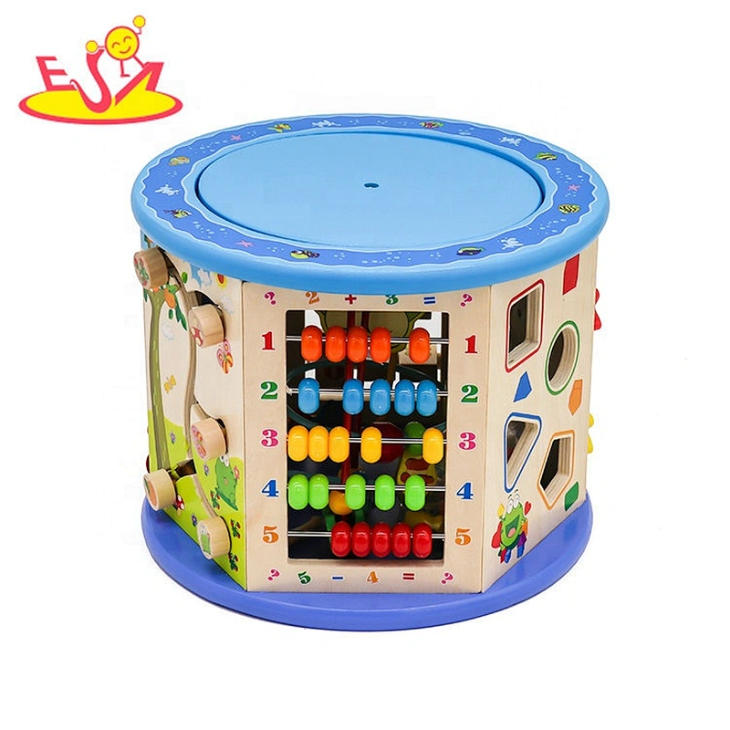 Super September musical wooden learning cube for children W11B153D