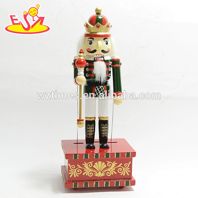 Wholesale traditional wooden nutcracker toy for adults as ornament gift W02A215