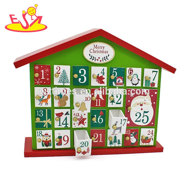 2018 wholesale wooden christmas advent calendar cheap wooden christmas advent calendar wood christmas advent calendar W02A188