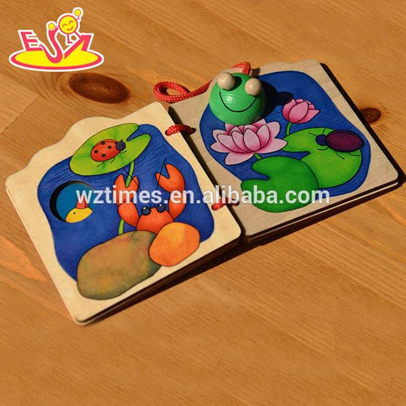 wholesale high quality baby wooden school book for sale W12E008