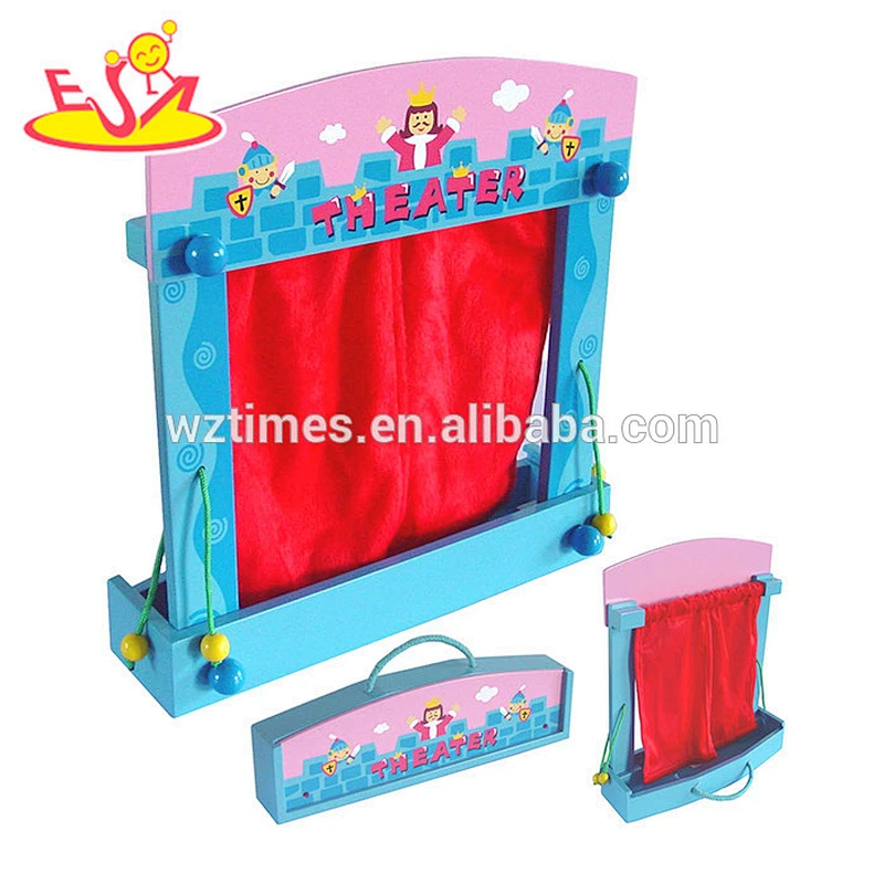 wholesale funny wooden puppet theater for kids best wooden puppet theater for kids W10D138
