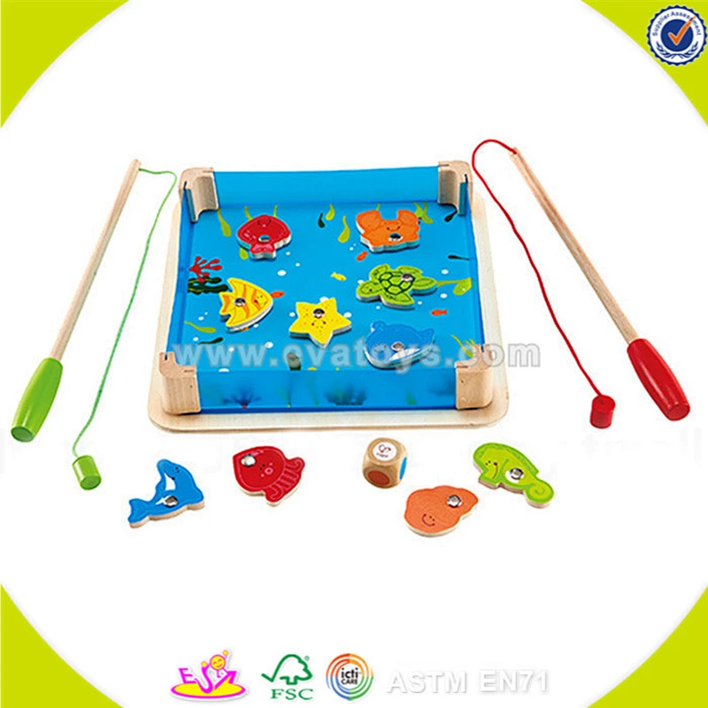 wholesale wooden magnetic toy fishing fashion wooden magnetic toy fishing best sale wooden magnetic toy fishing W01A076